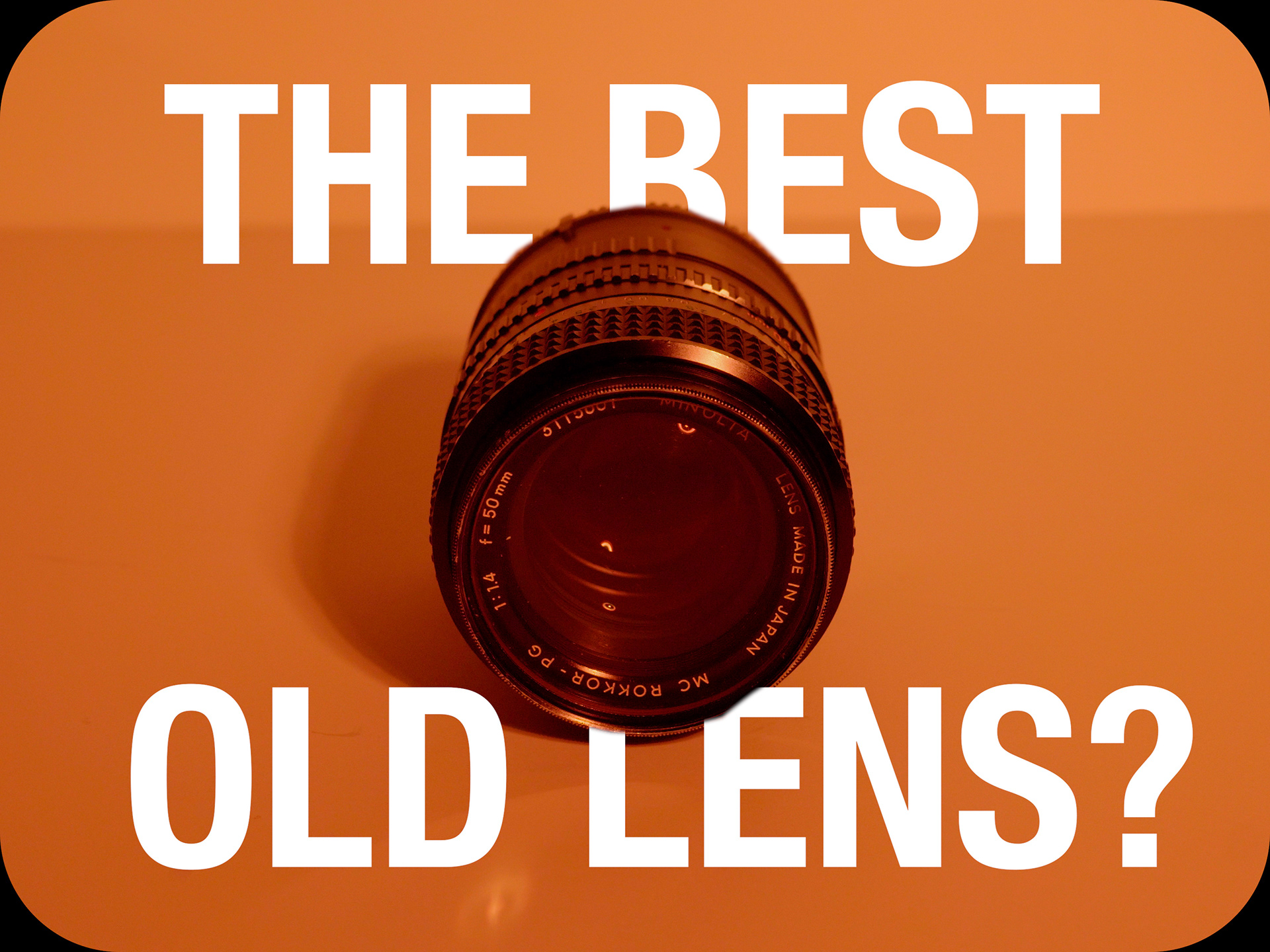 The first time I used a vintage lens.