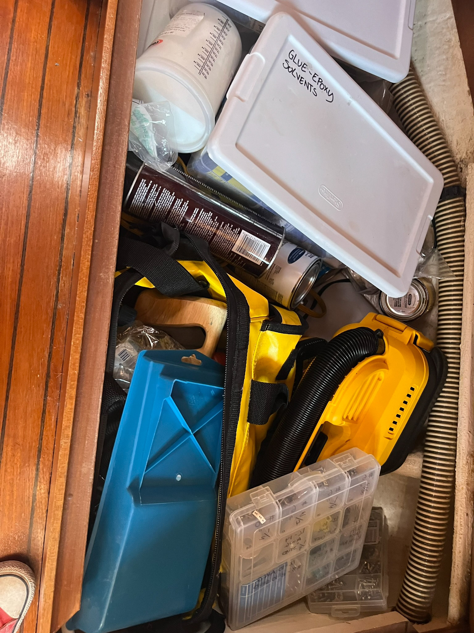 Generous storage under berths
