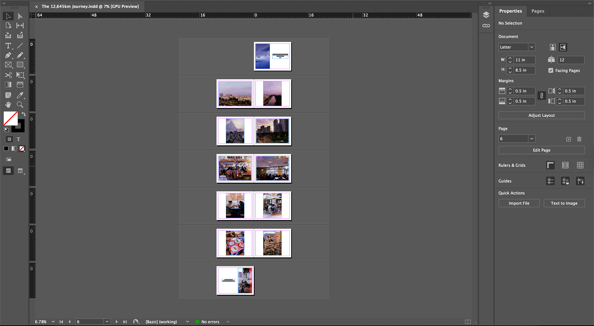Adjust layout in InDesign