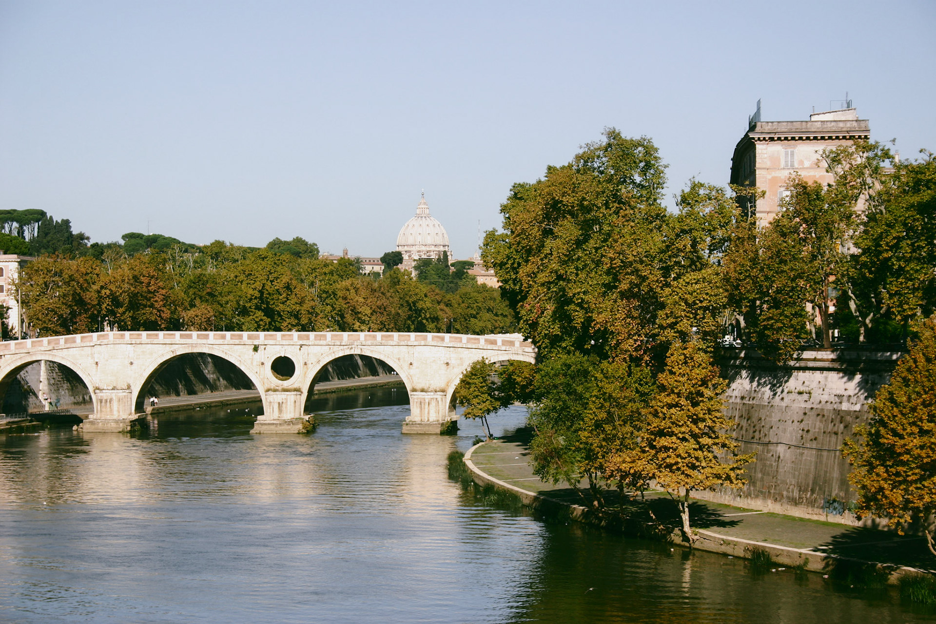 The Tiber &amp; St Peter's Basilica
