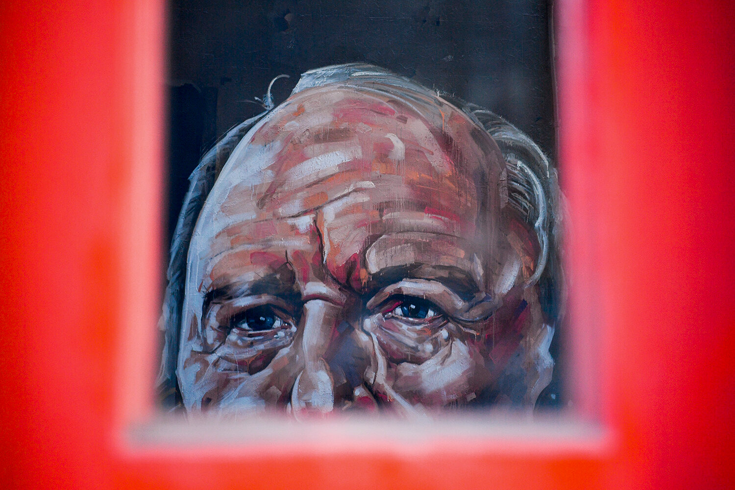 A mural depicting Alan Jones