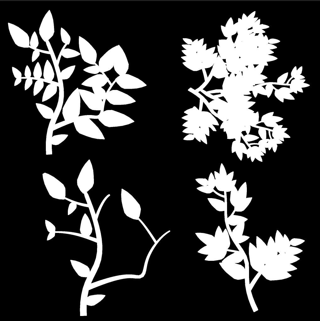 2048 x 2048 - Leaves and Branches Mask Map