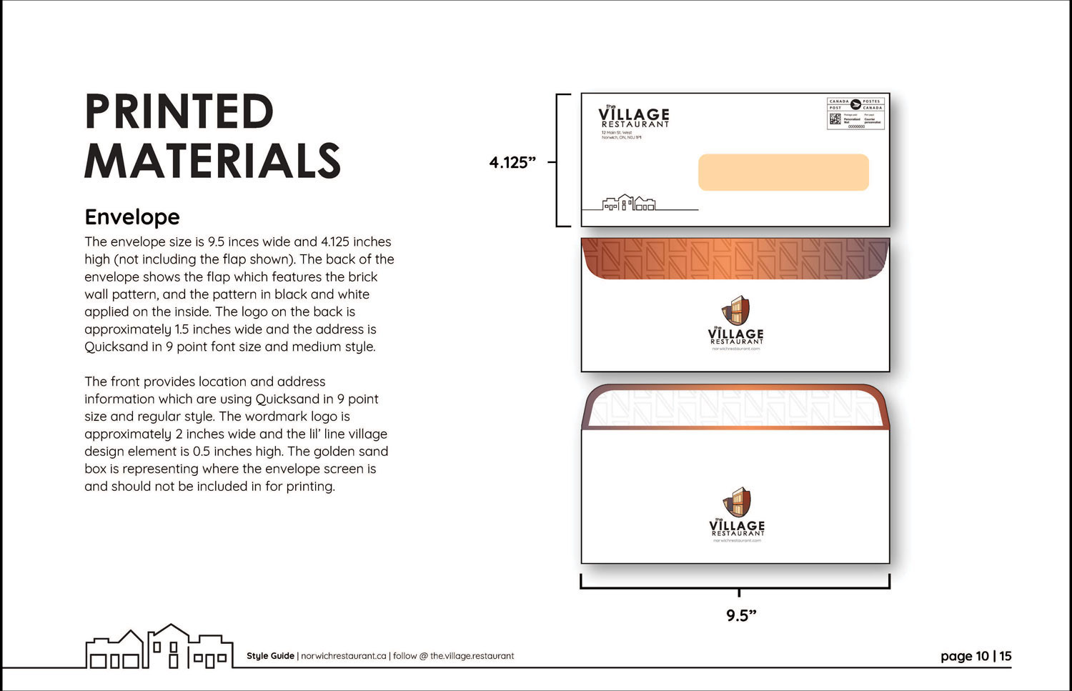 Style Guide Printed Materials Envelope Page