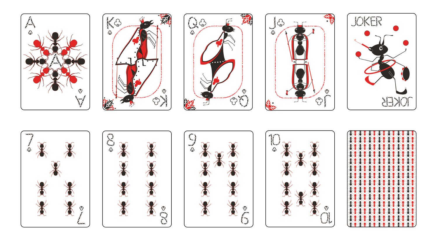Layout of Ant Card Deck