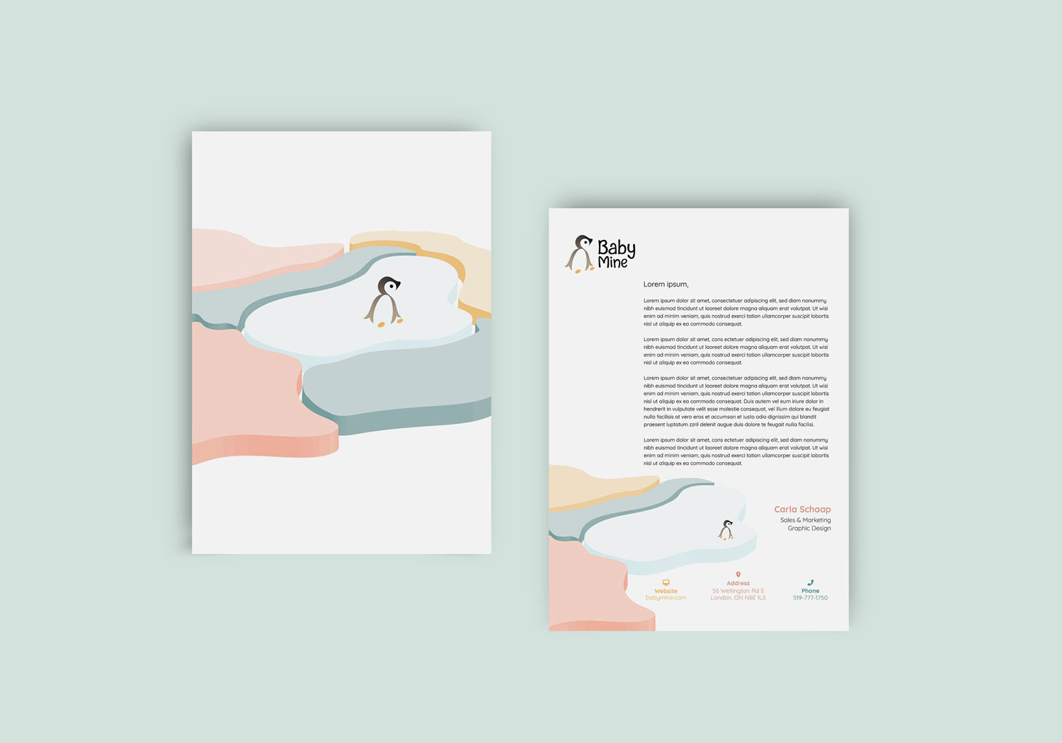 Baby Mine letter head design