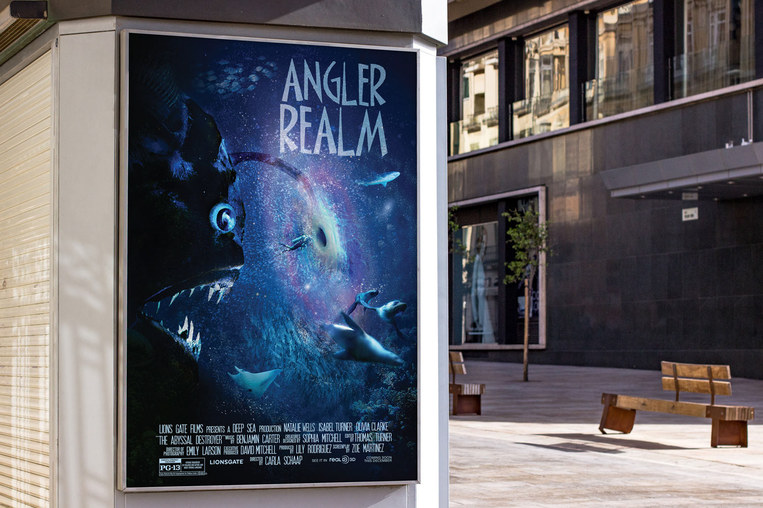 Building Billboard advertising Angler Realm Movie