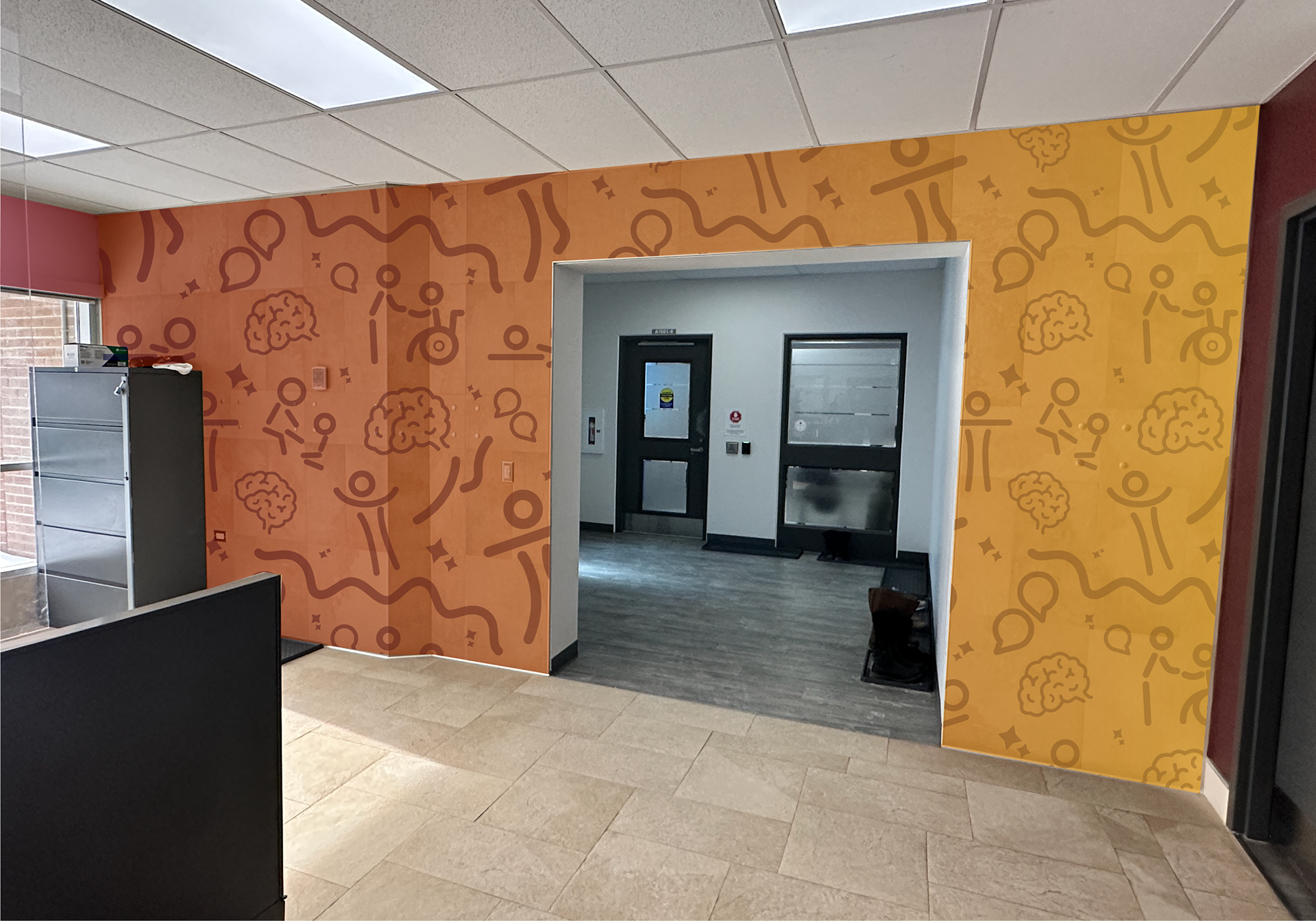 Mend Massage & Bend Occupational/Physiotherapy Reception Wall