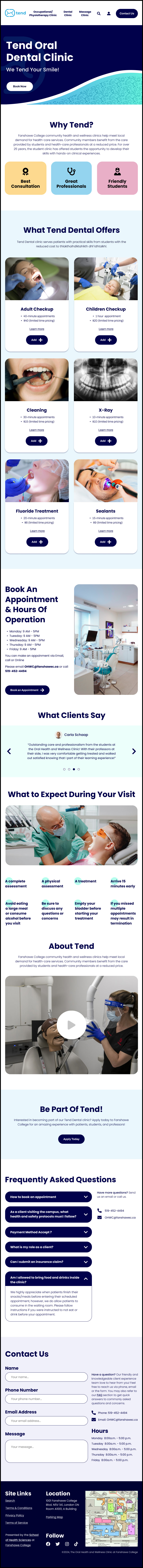 Tend Oral Health Page Tablet