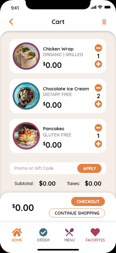 HomeMade cart page