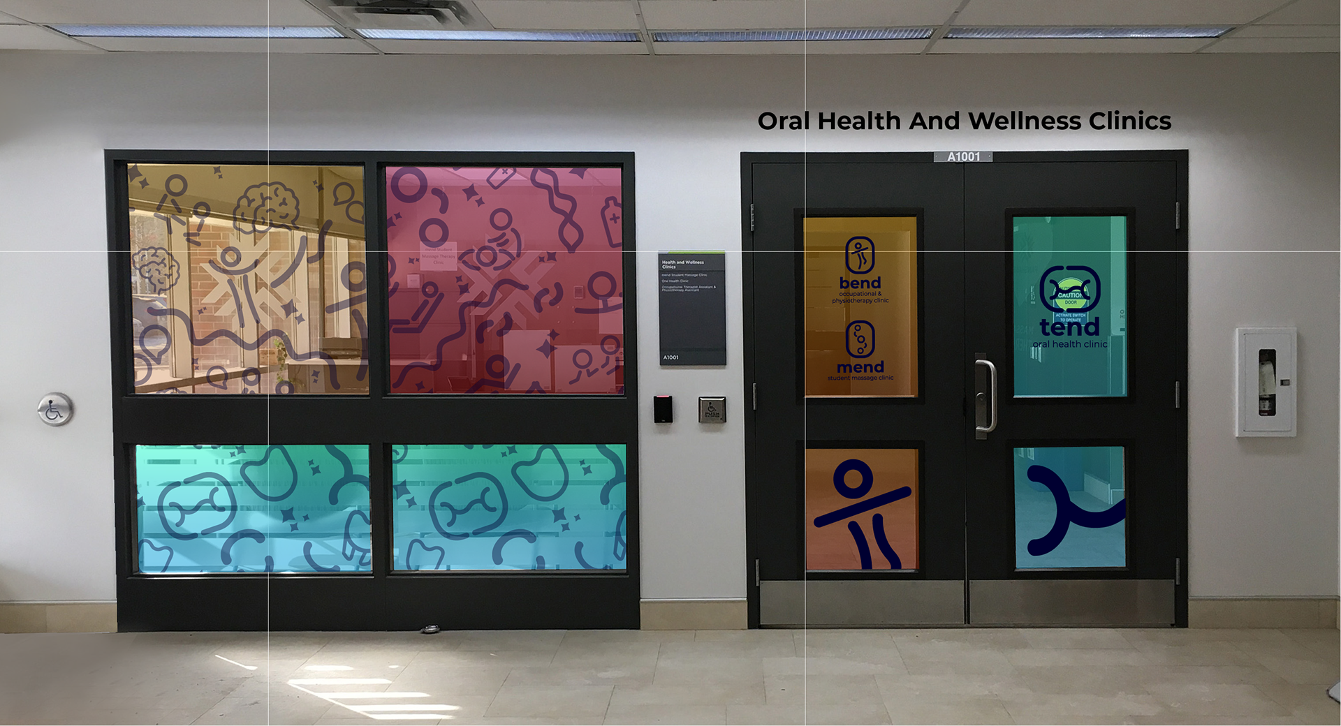 Window & Door Entrance Designs (behind this the Mend & Bend Waiting Room)