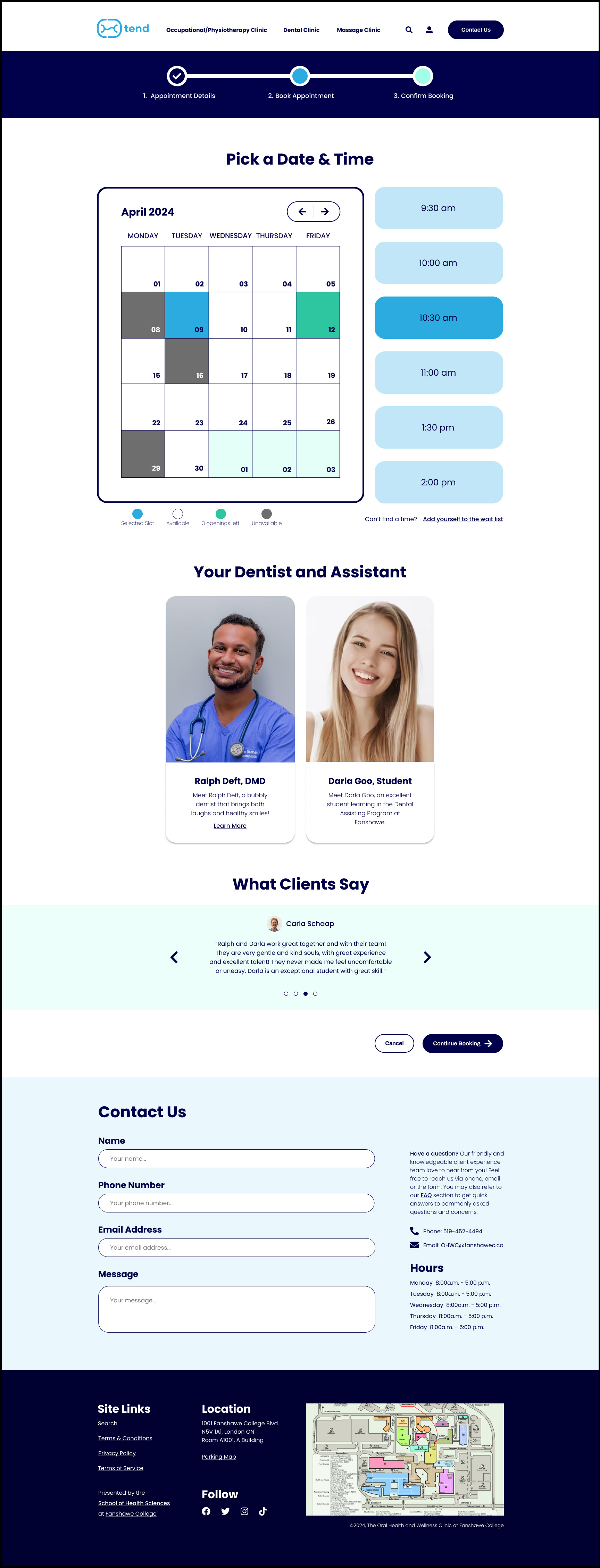 Book Appointment Page