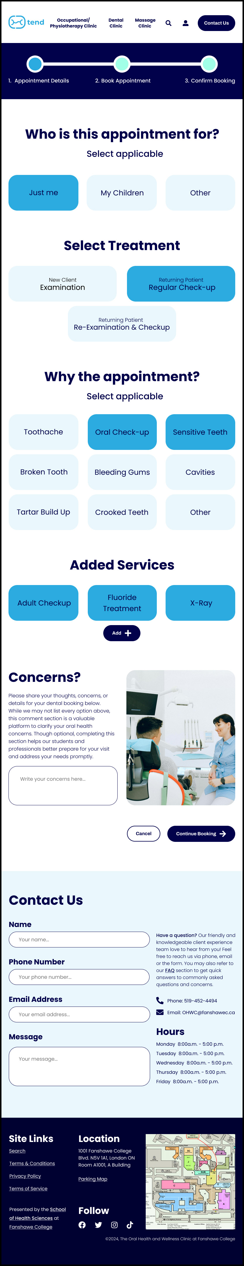 Appointment Details Page Tablet