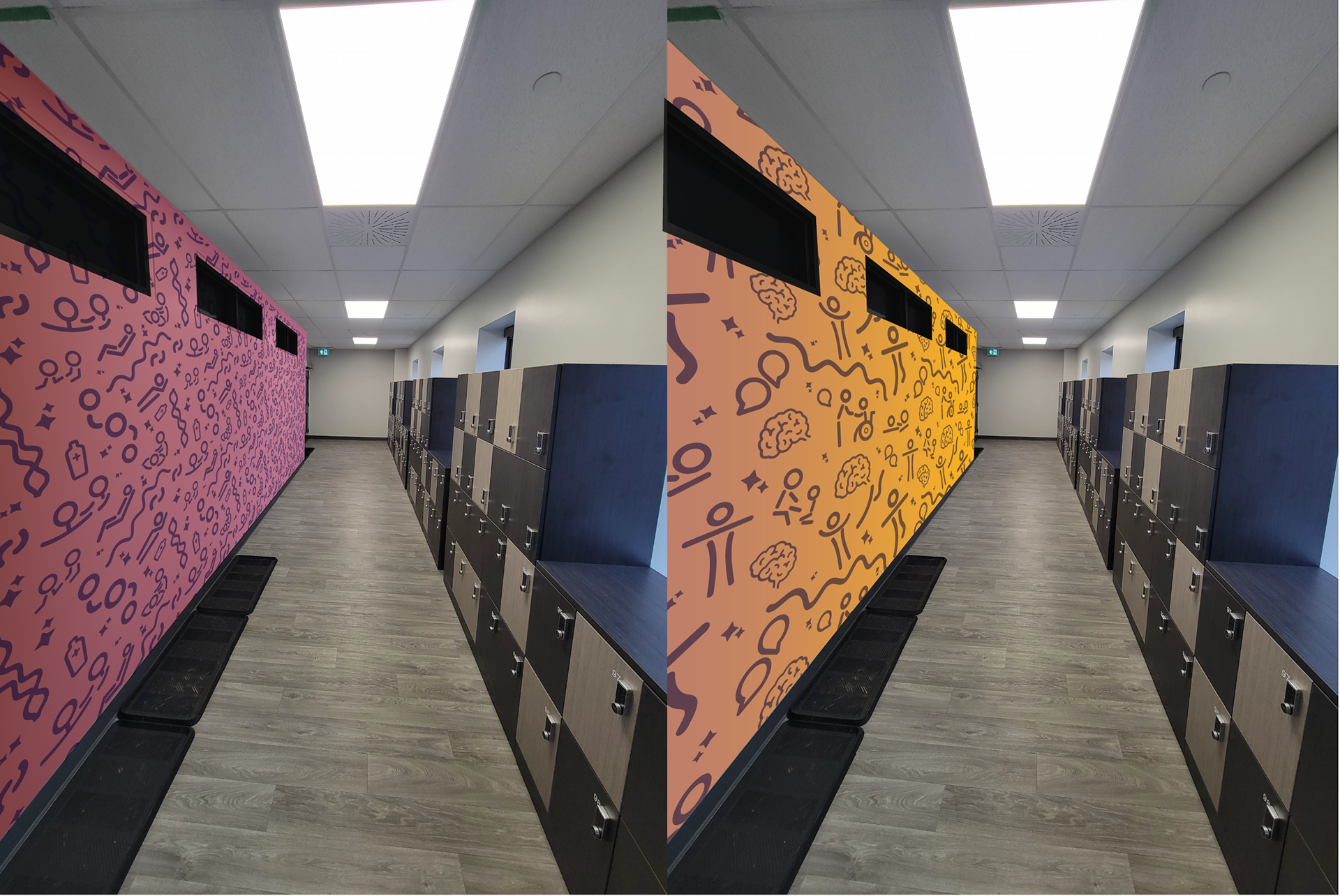 Hallway Designs leading to labs for Mend Massage & Bend Occupational/Physiotherapy