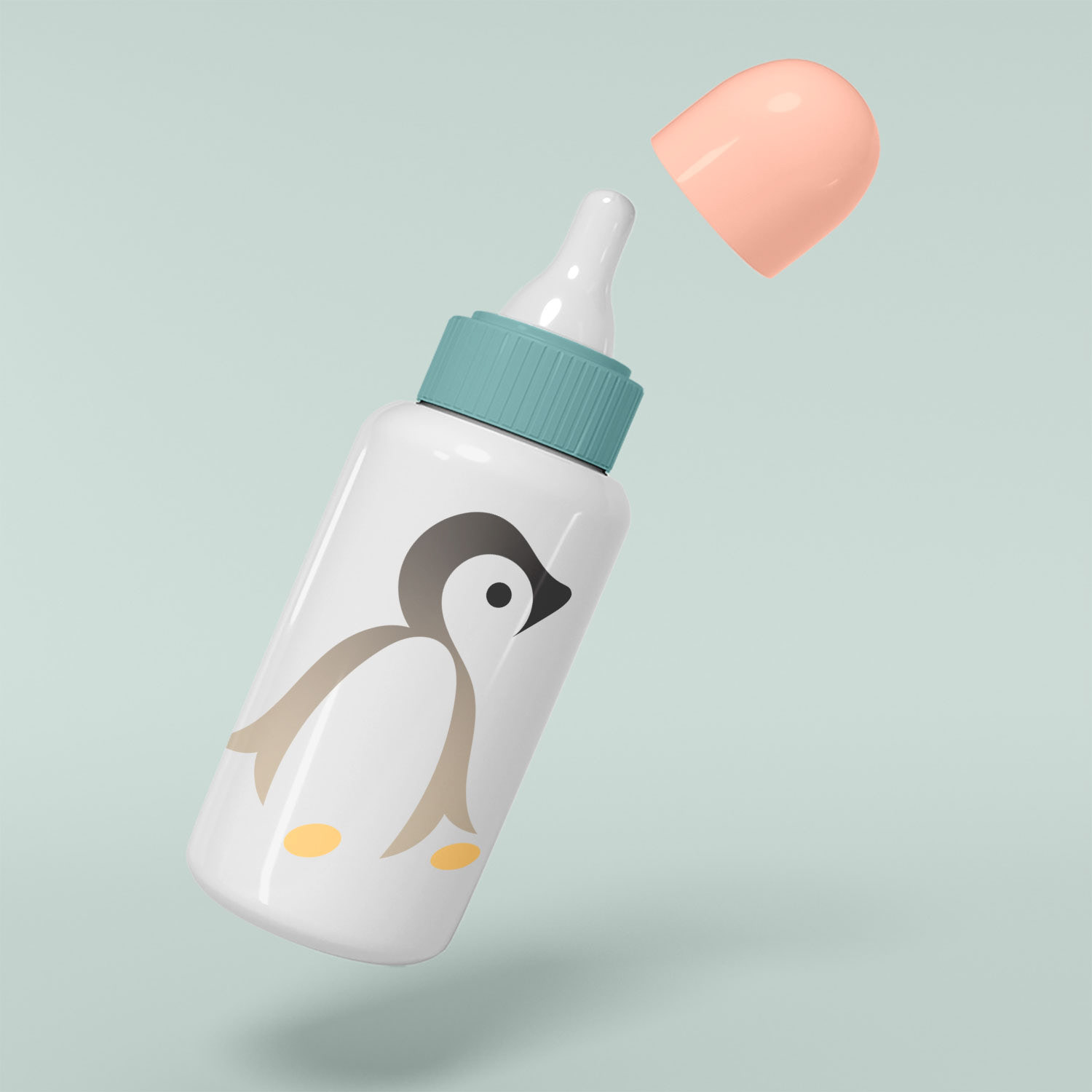 Baby Mine logo on a baby bottle