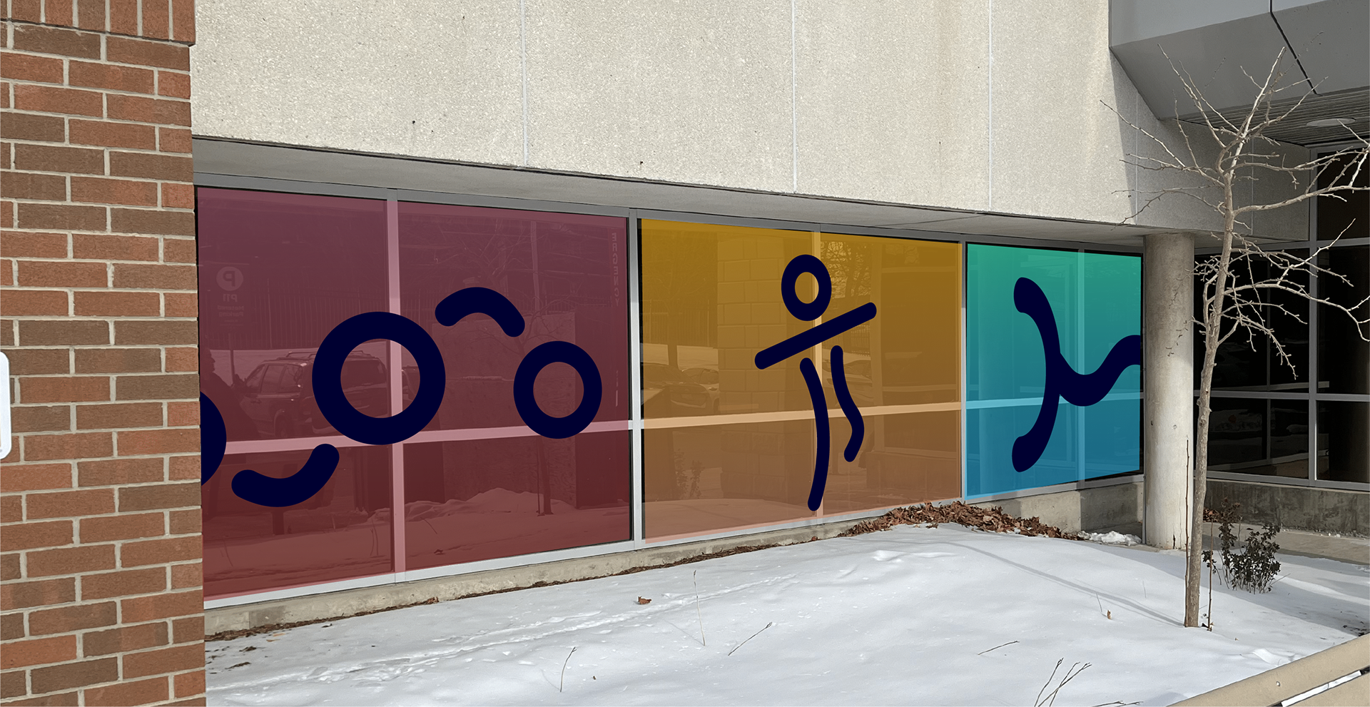 Exterior Main Looby Window Graphics