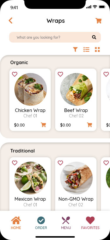 HomeMade meals page