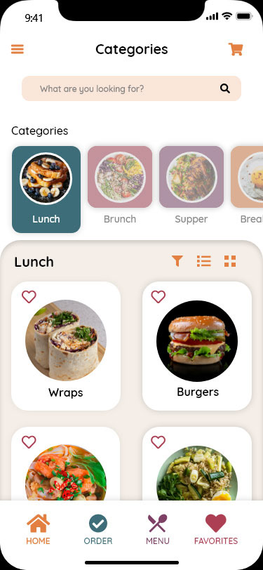 HomeMade categories page