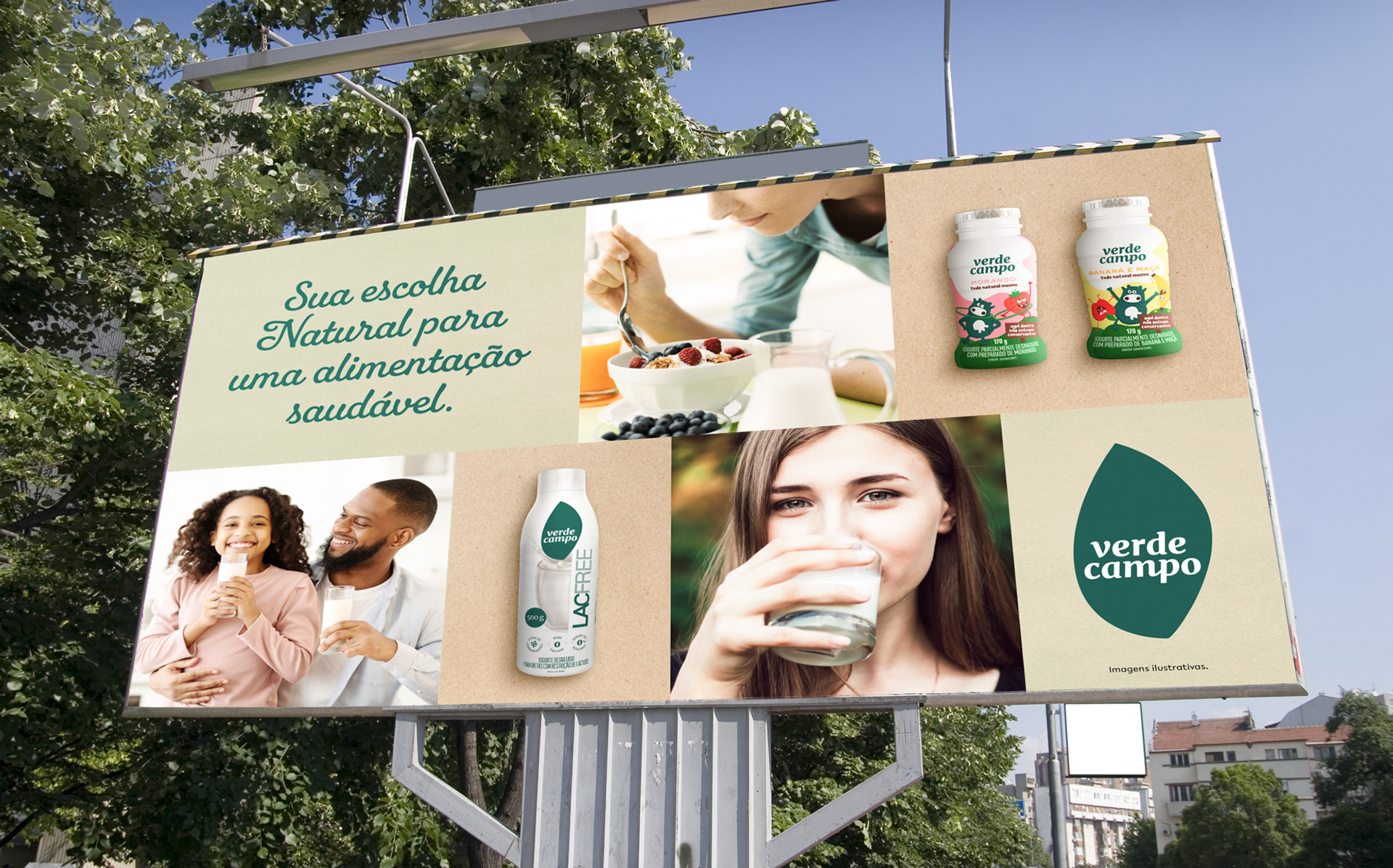 Painel Verde Campo aplicação