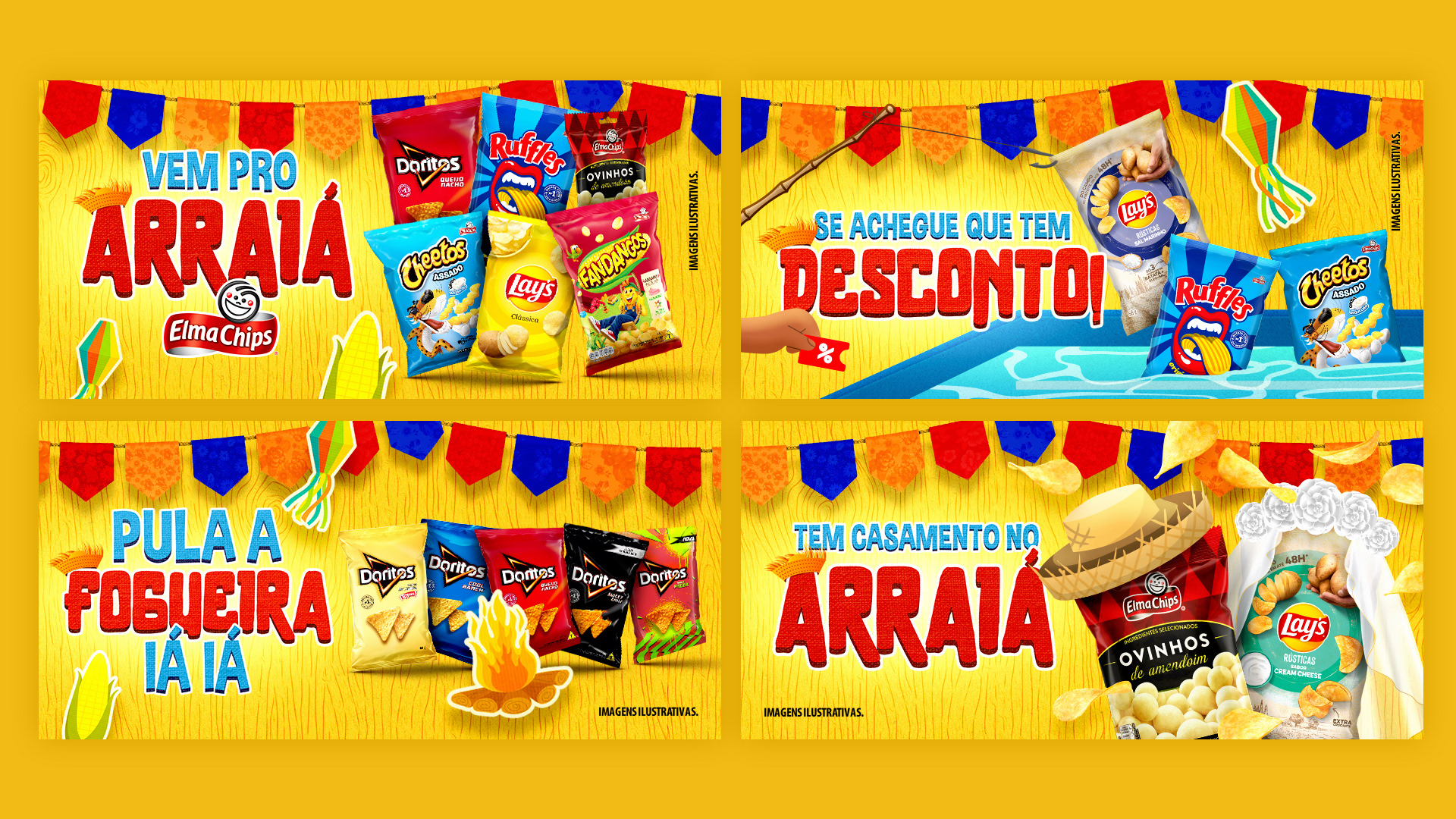 Image may contain: Banners ifood com temática São João.