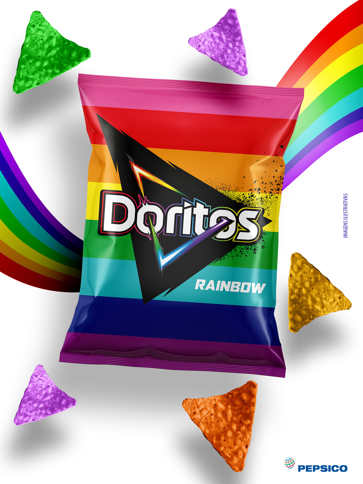 Image may contain: Key Visual Doritos Rainbow.