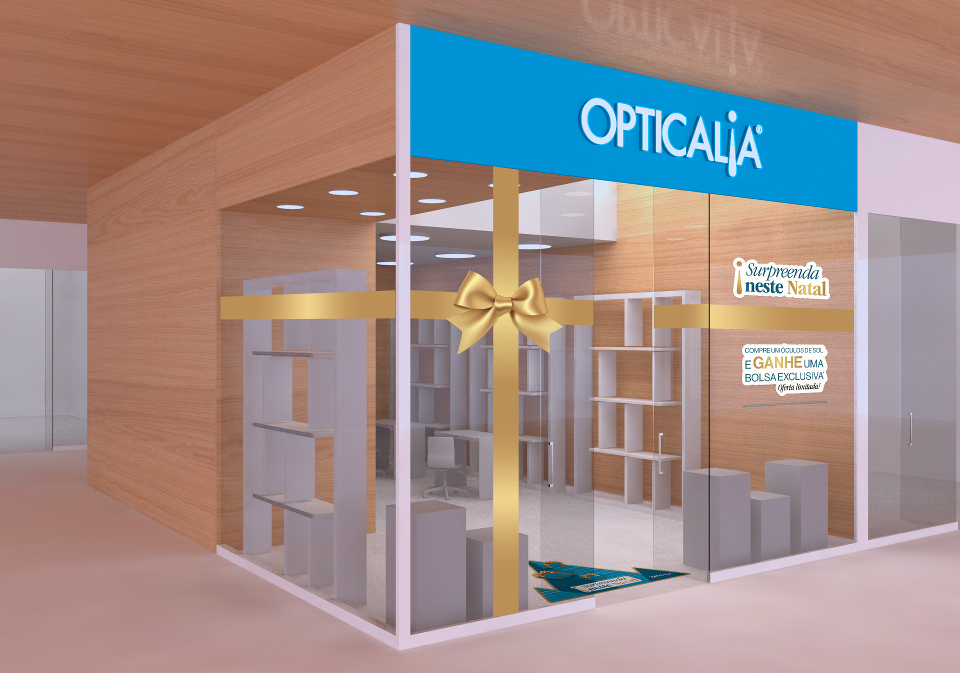 Image may contain: Ambientação da campanha de natal da Opticalia 2024.