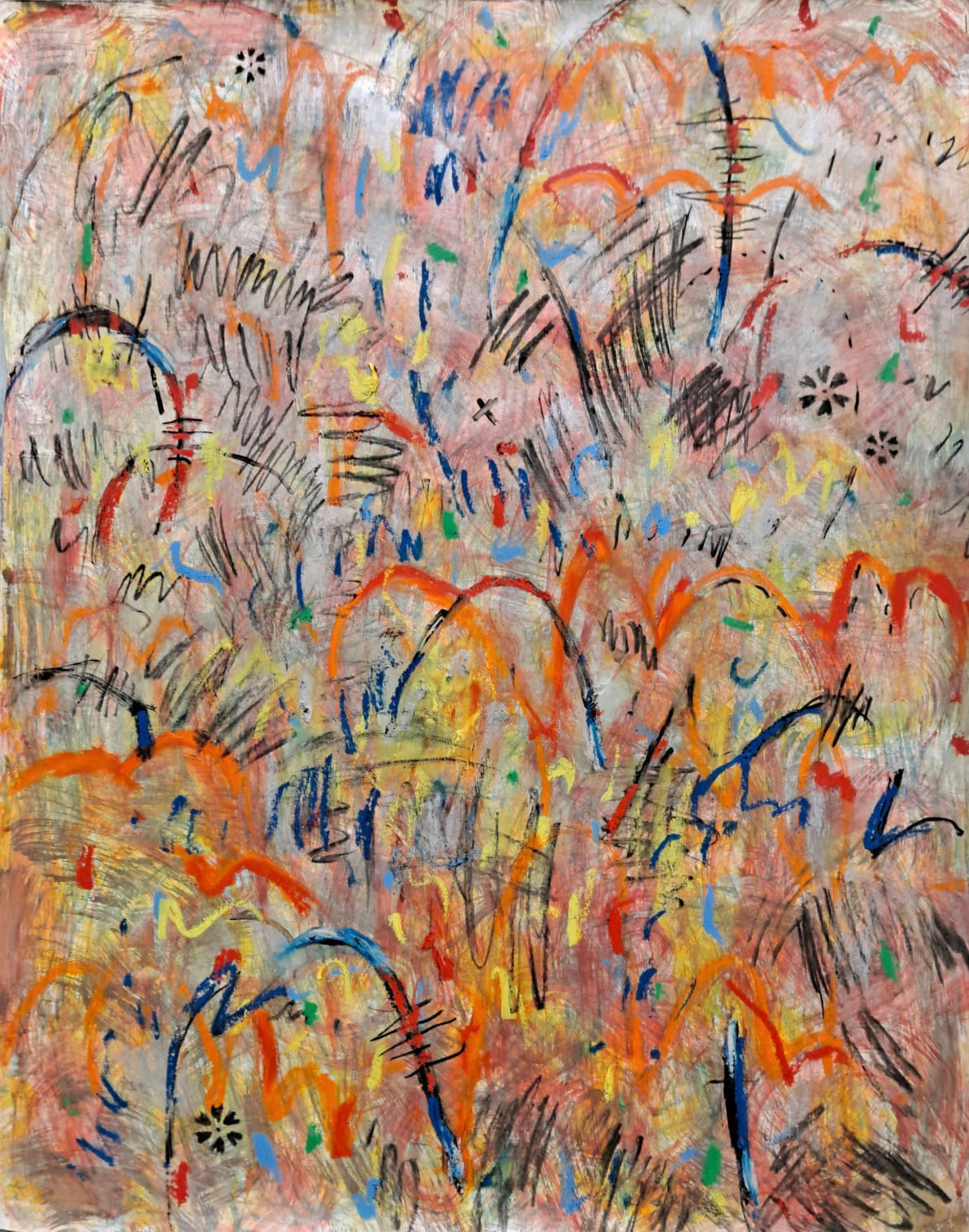 Paras hetki, The best moment, 55x75cm, akryyli, öljyliitu, hiili, 2021