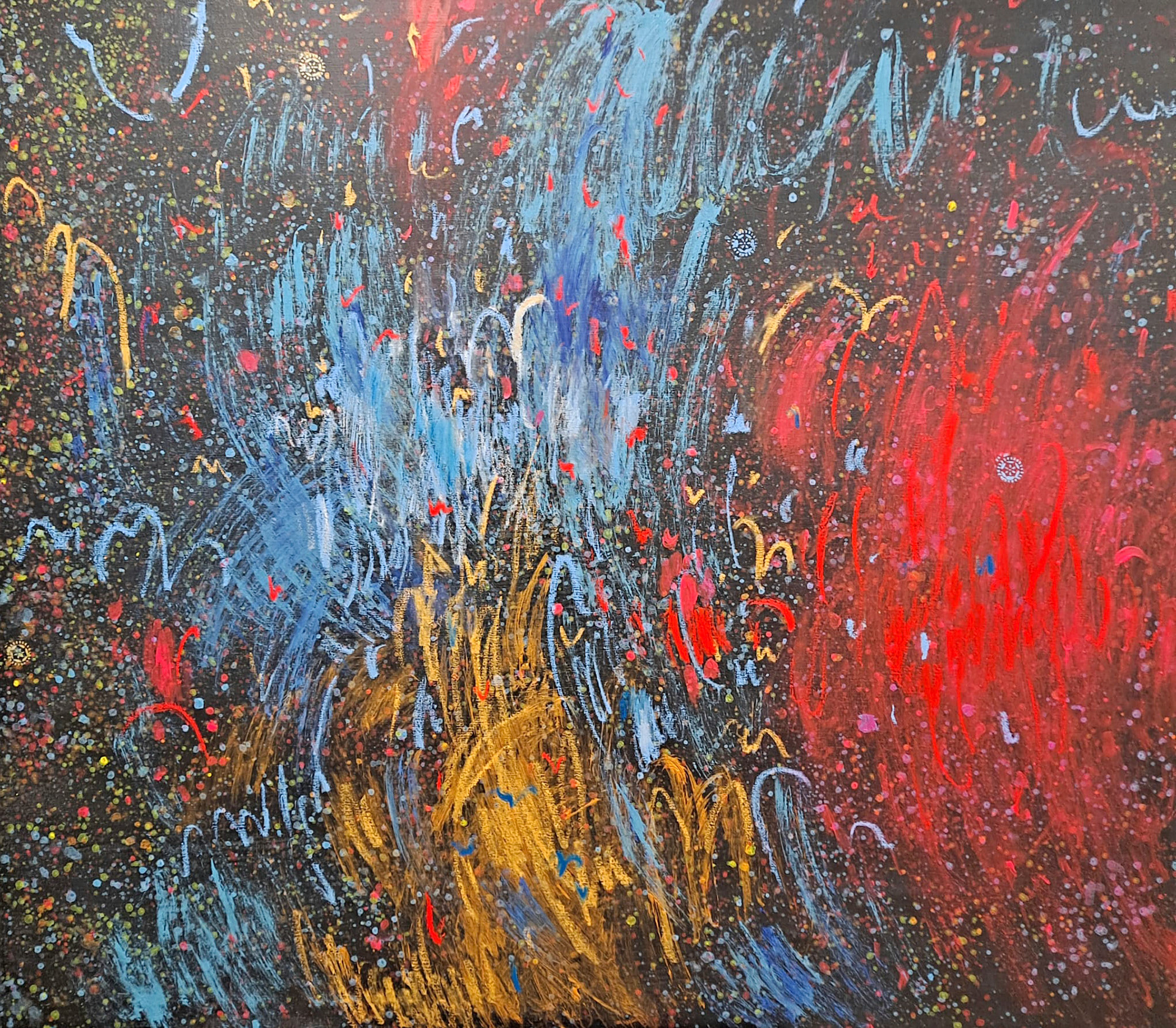 Iloisen päivän tumma sisko, cheerful days dark sister, 120x135cm, 2021