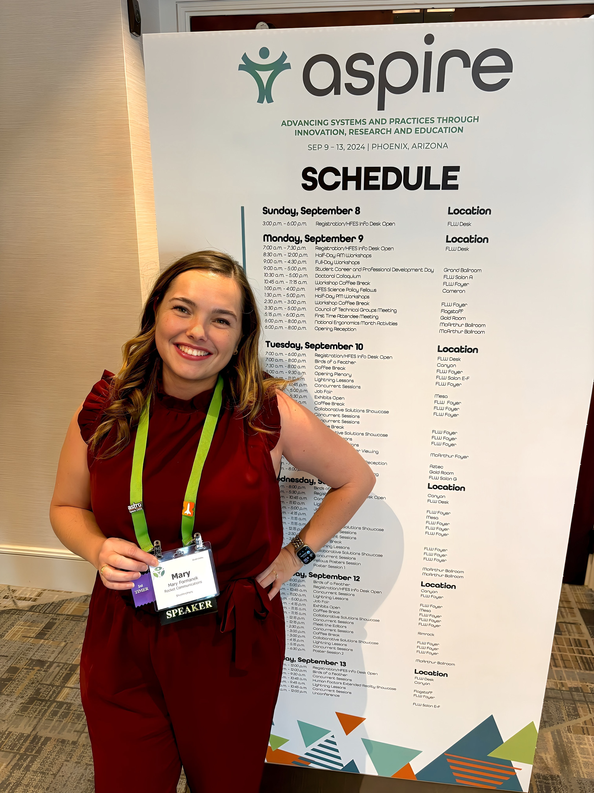 Mary was a speaker at the Human Factors and Ergonomics Society's annual conference.