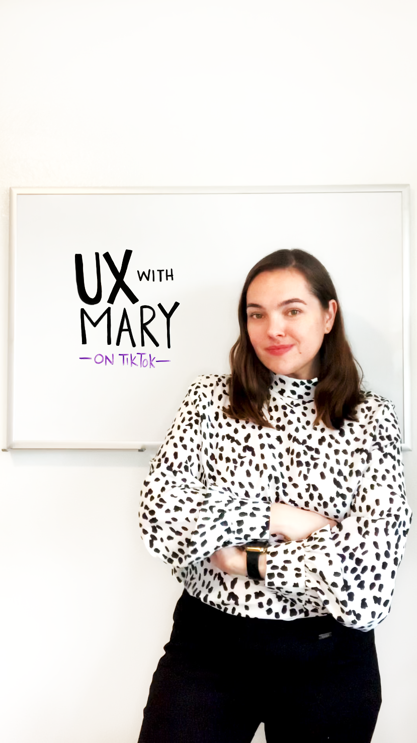 Mary's TikTok channel UX with Mary