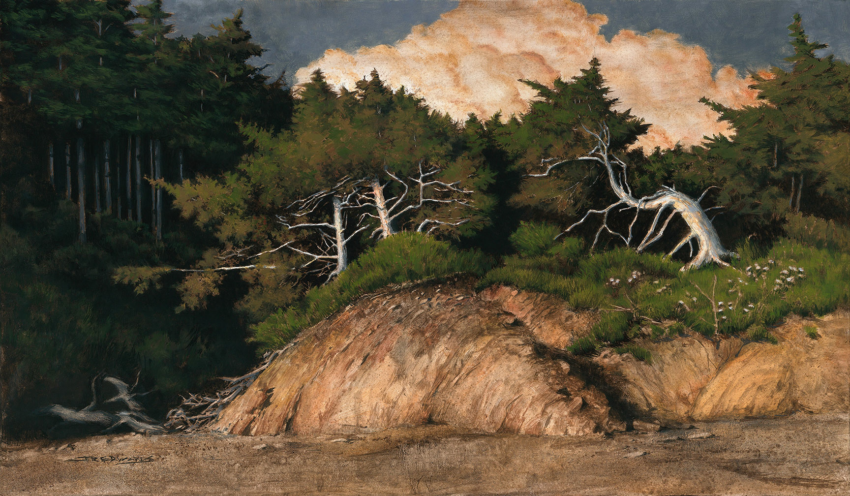 Indian Beach 24”x14” Oil on Panel