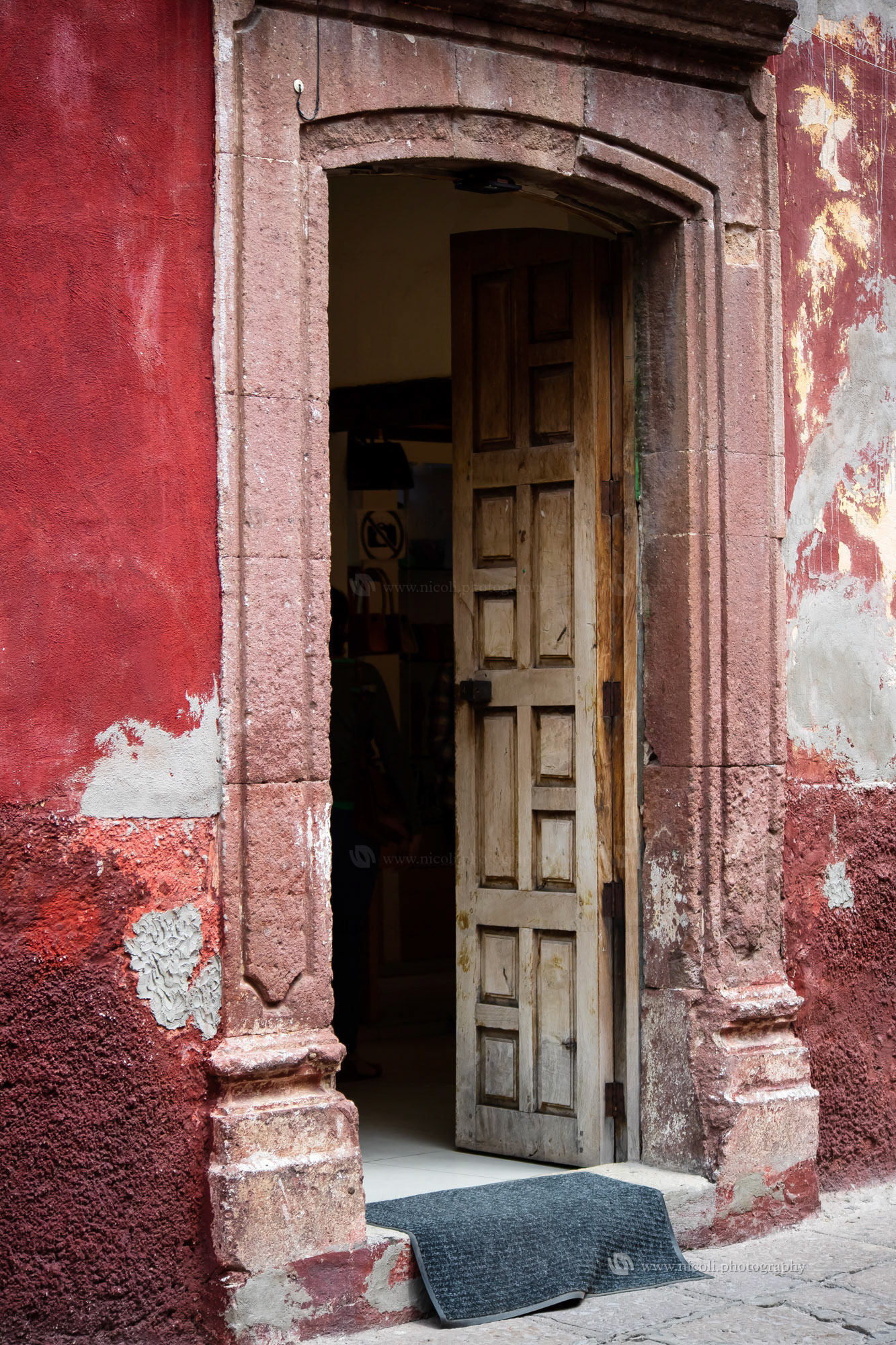 Door detail in historic town of San Miguel de Allende, Guanajuato, Mexico.