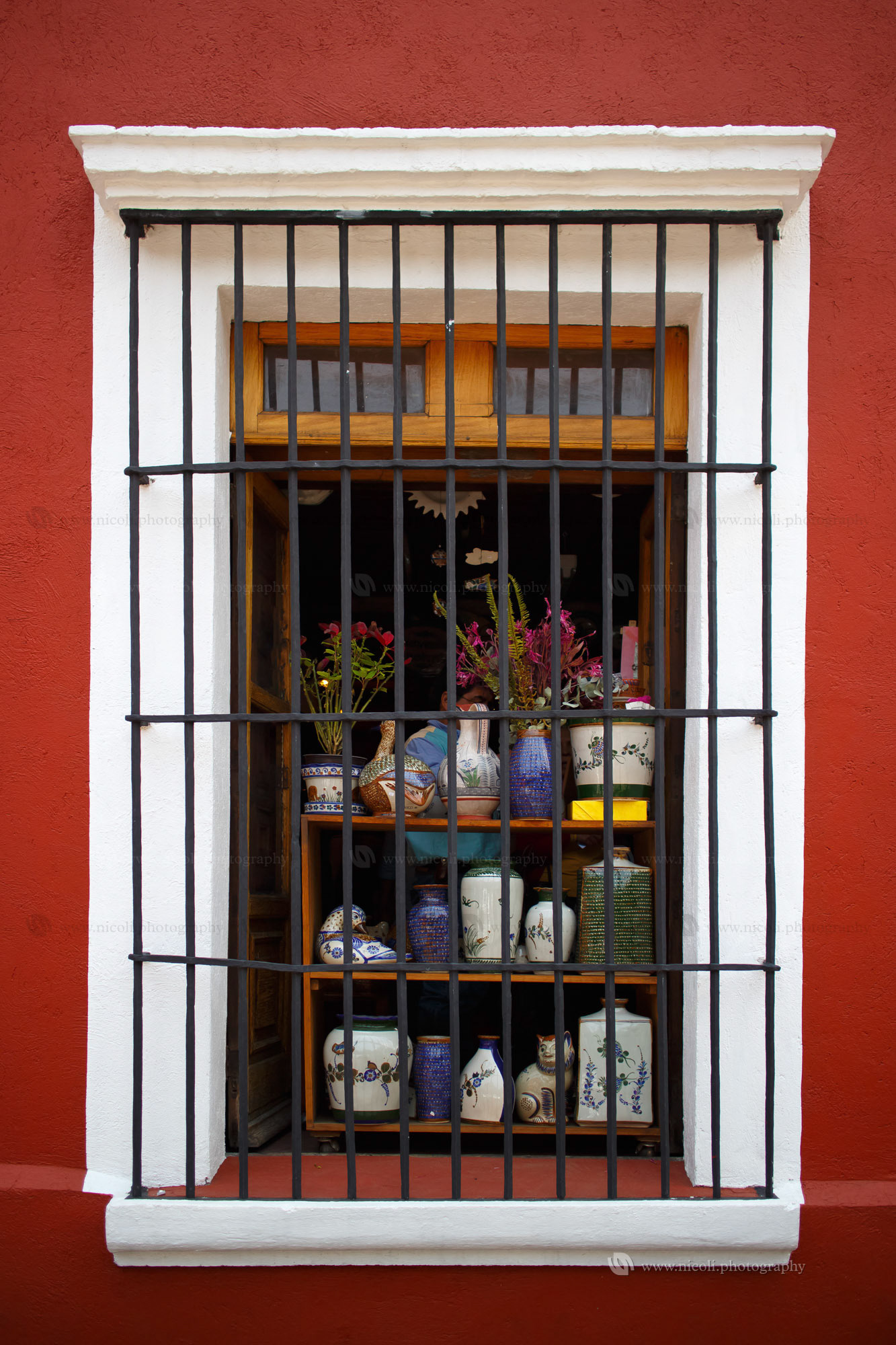 Window in San Angel district in Mexico City.