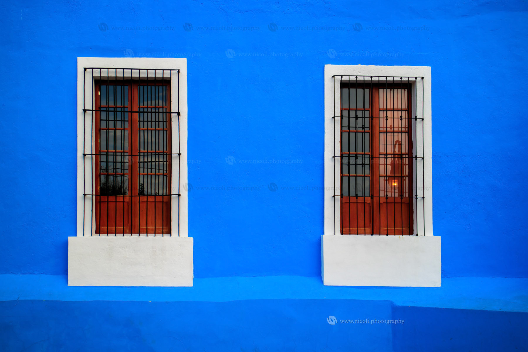 Blue White Window in Tequila Jalisco.