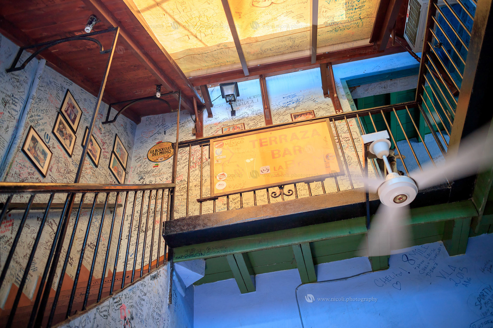 LA HABANA, CUBA - JULY, 4, 2015: La Bodeguita del Medio restaurant is a famous tourist destination because of the personalities which have patronized it.