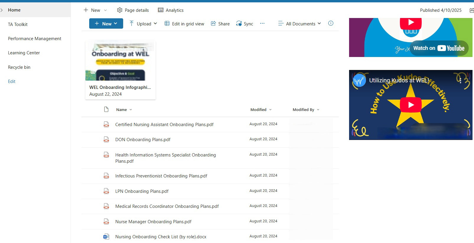 Company-wide data depot — organizational resource system