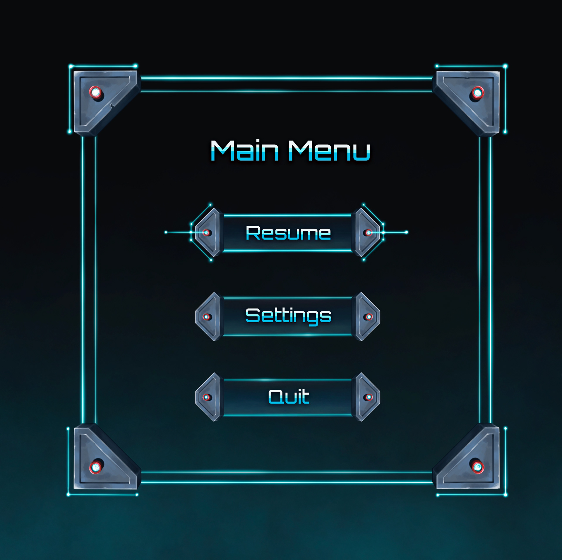 Adanna O Game Menu Design 