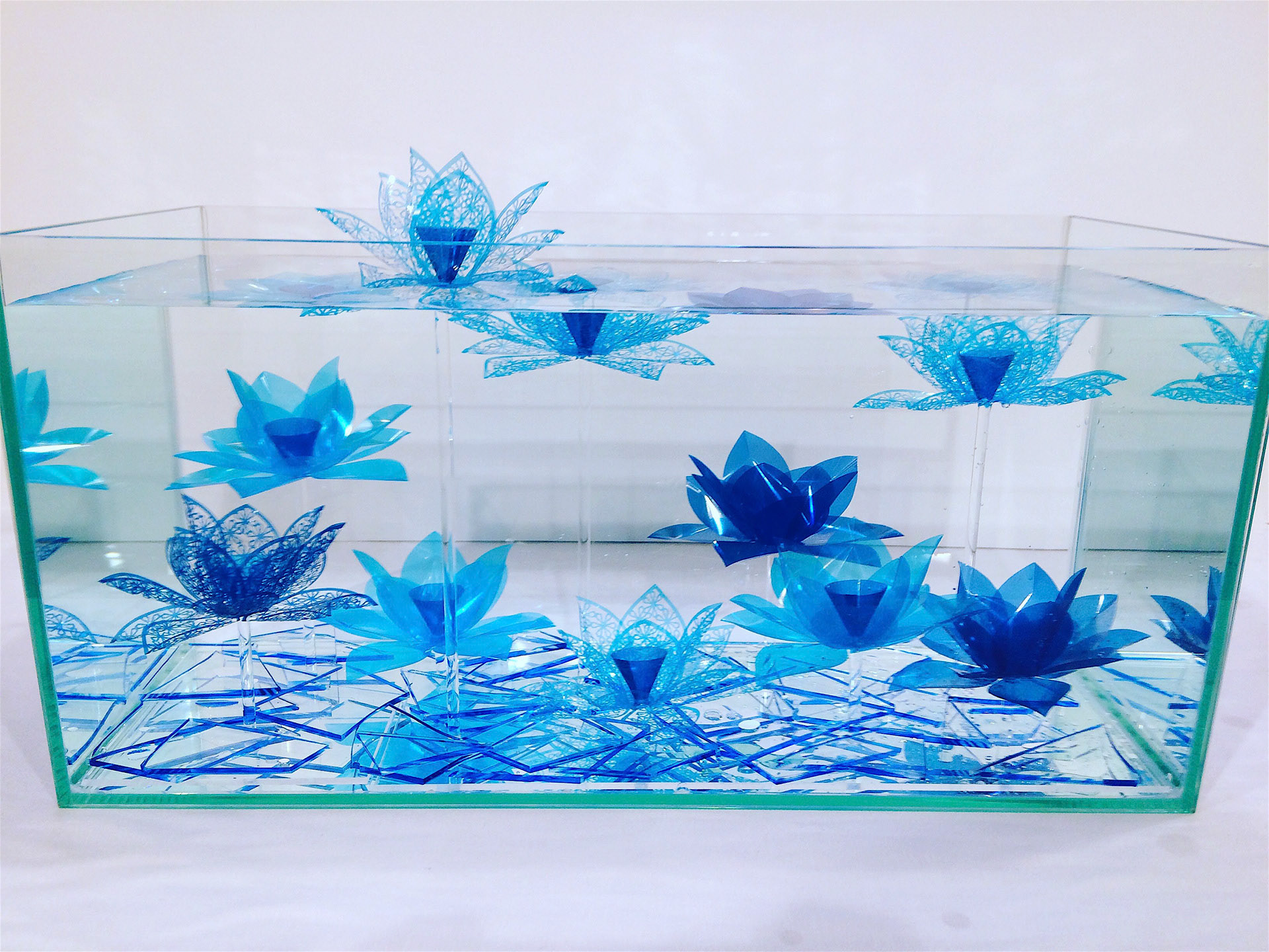 水中に咲く氷の蓮