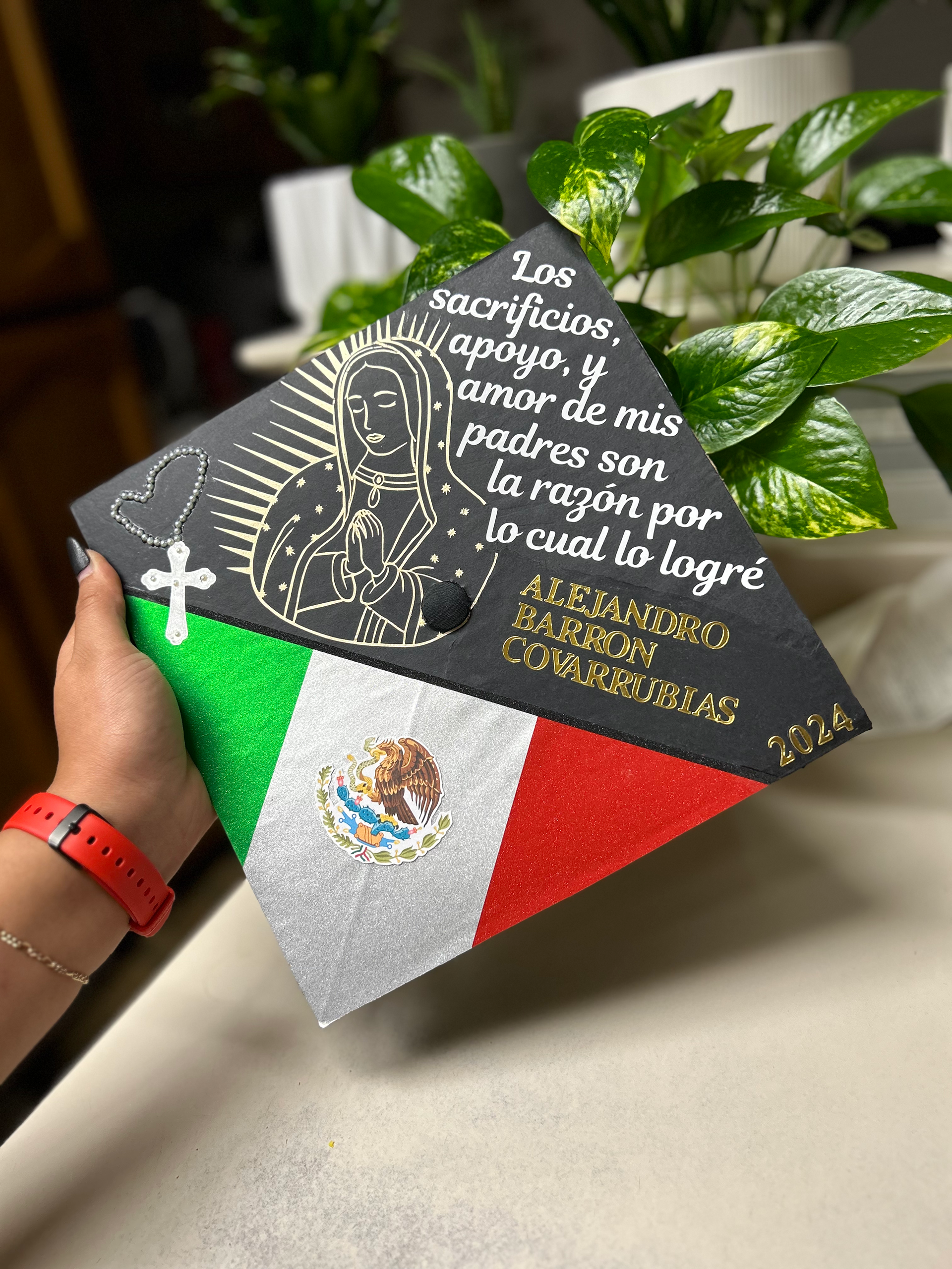 Mexican Flag Grad Cap, 2024