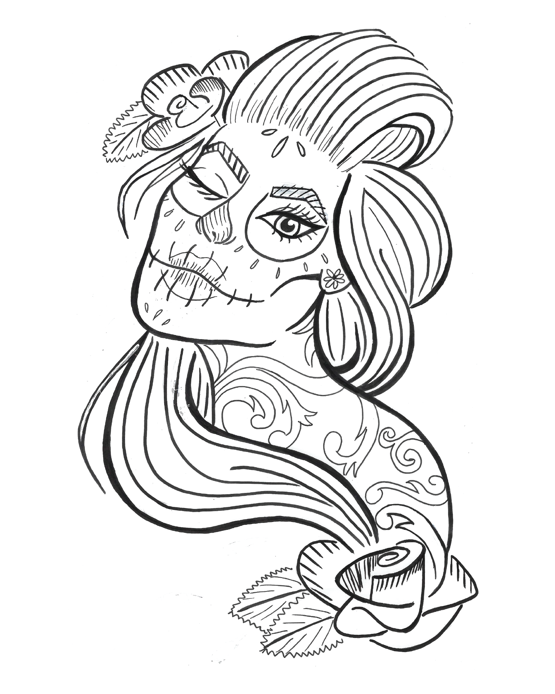 Chicanx Pin-Up Model