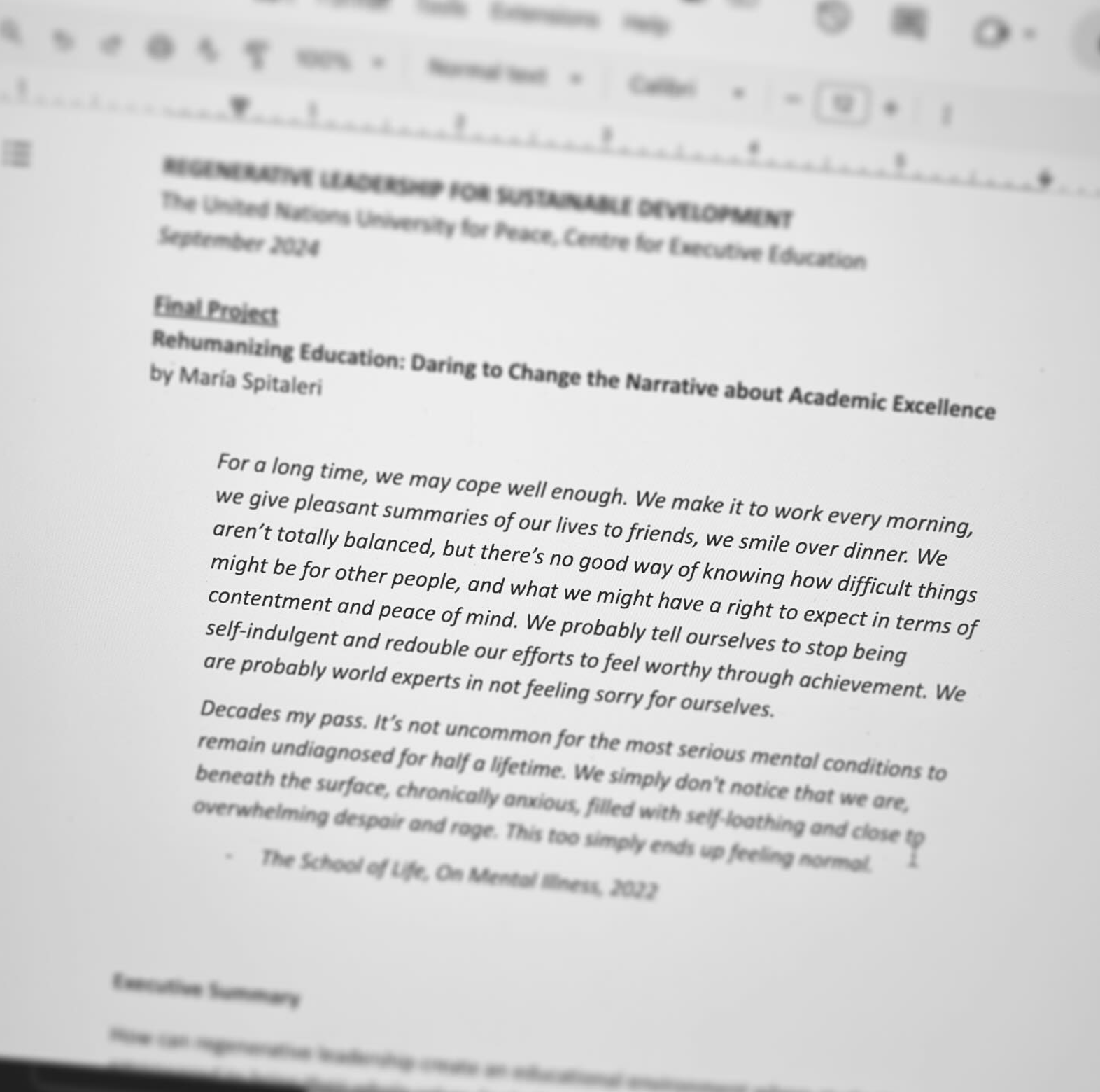 Introduction to My Final Project on Regenerative Leadership for the Global Leadership Diploma, University for Peace (2024)
