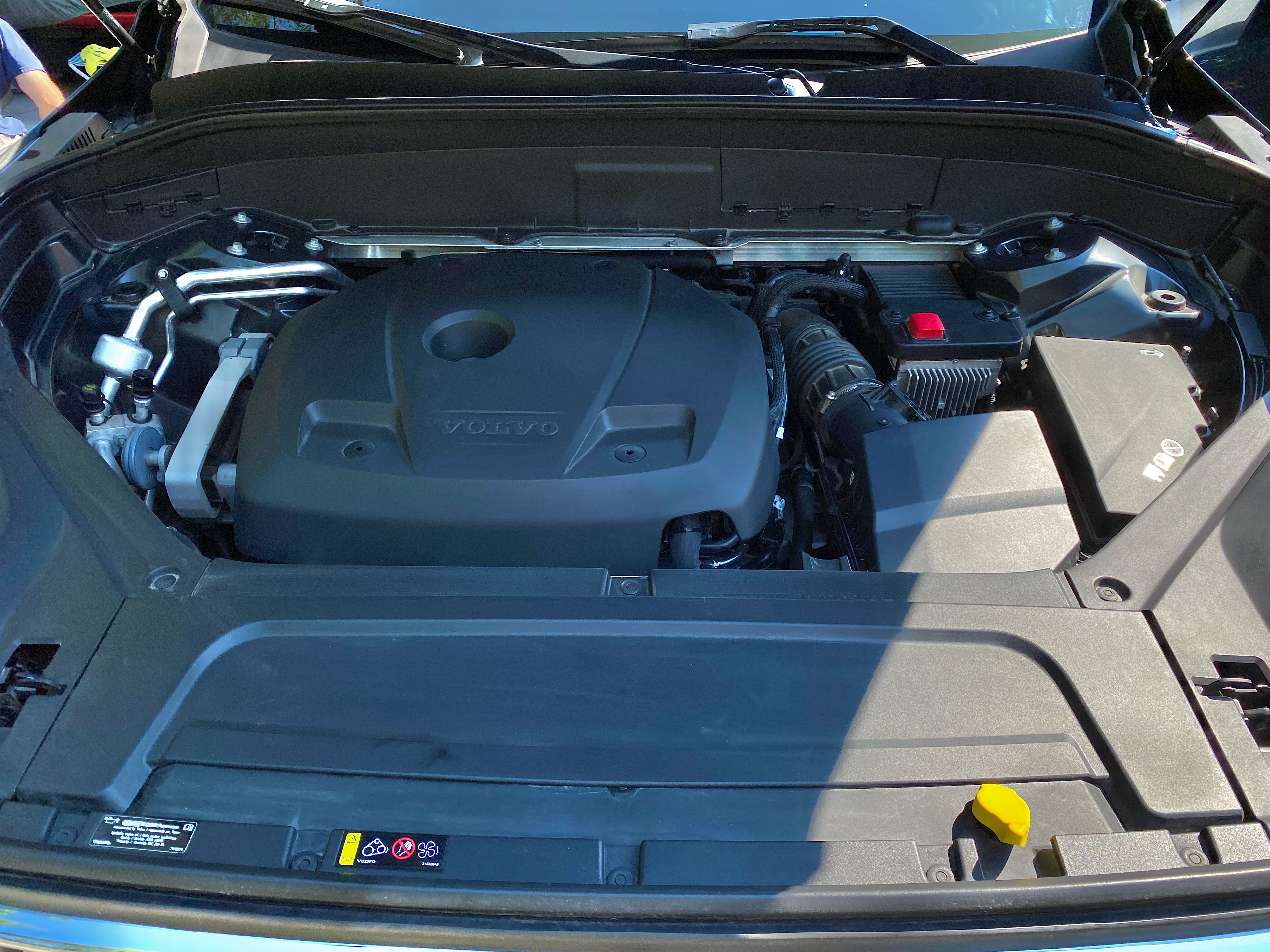 Volvo XC90 engine bay after
