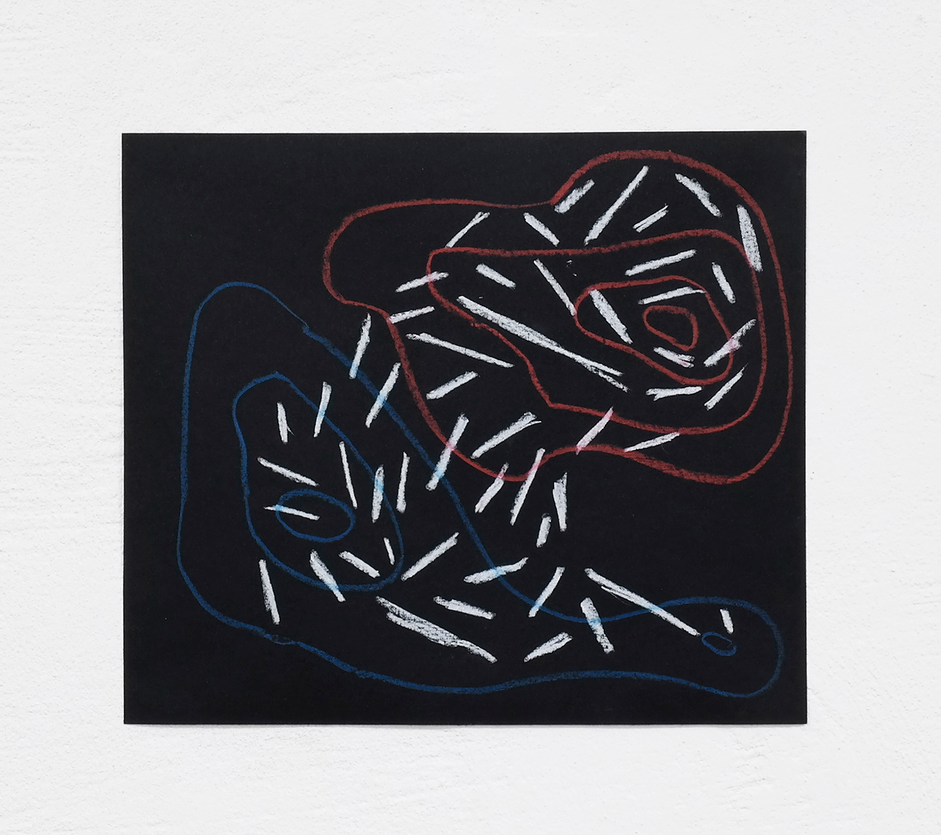 Studie 3 (Study 3),30 x 35 cm, Lumber crayon on black paper
