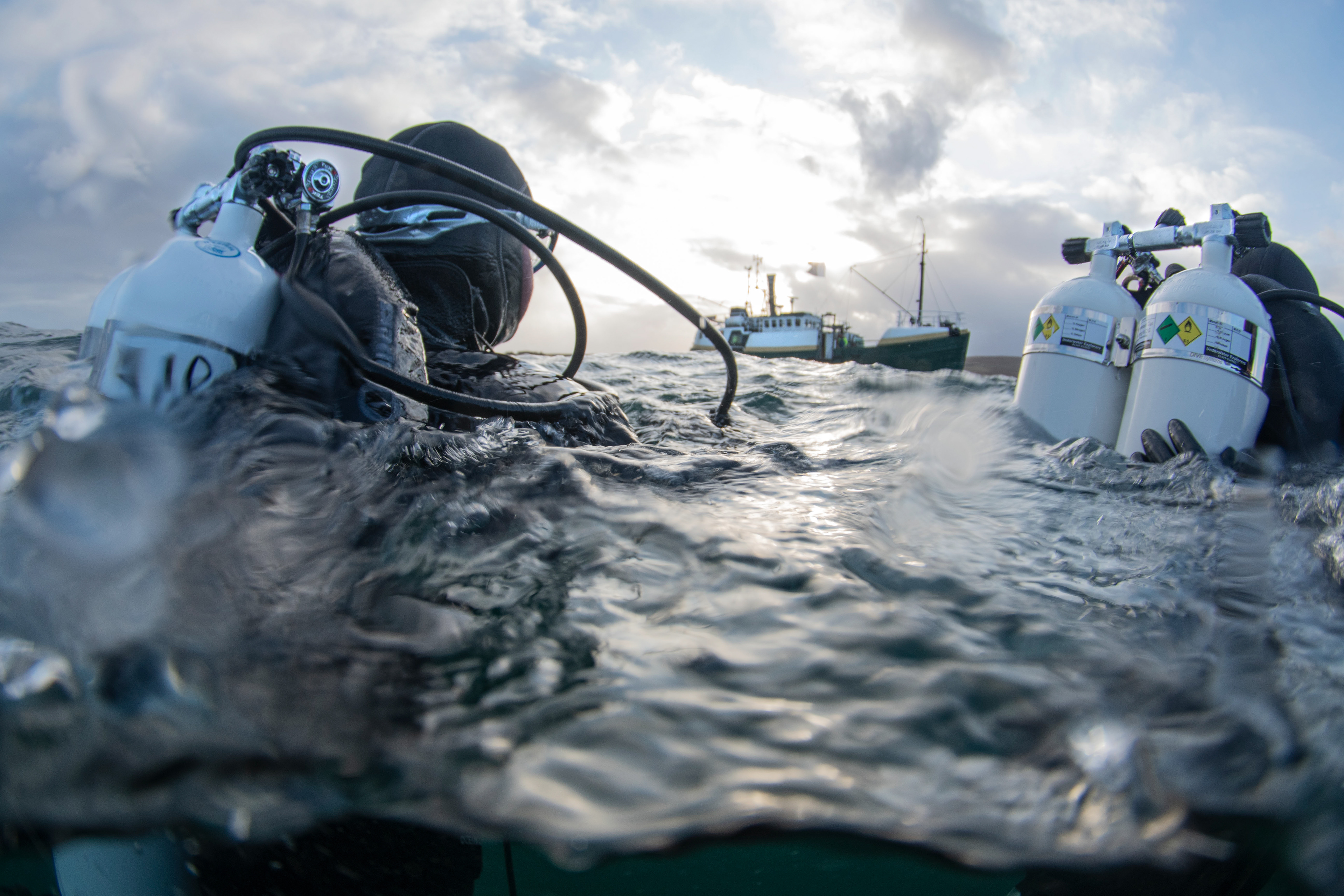 Divers on MV Valkyrie