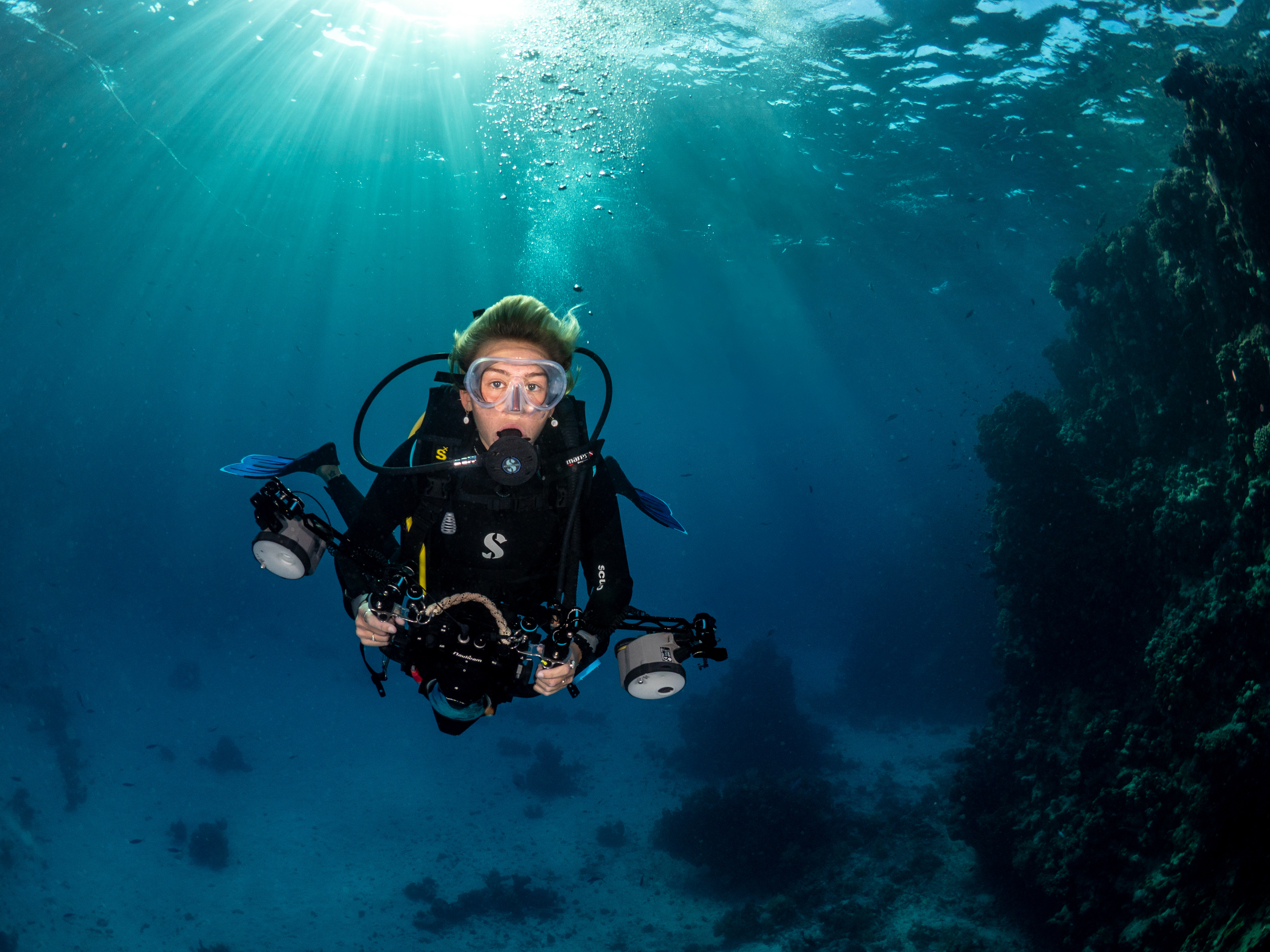 Diver with Nauticam Camera in Red Sea