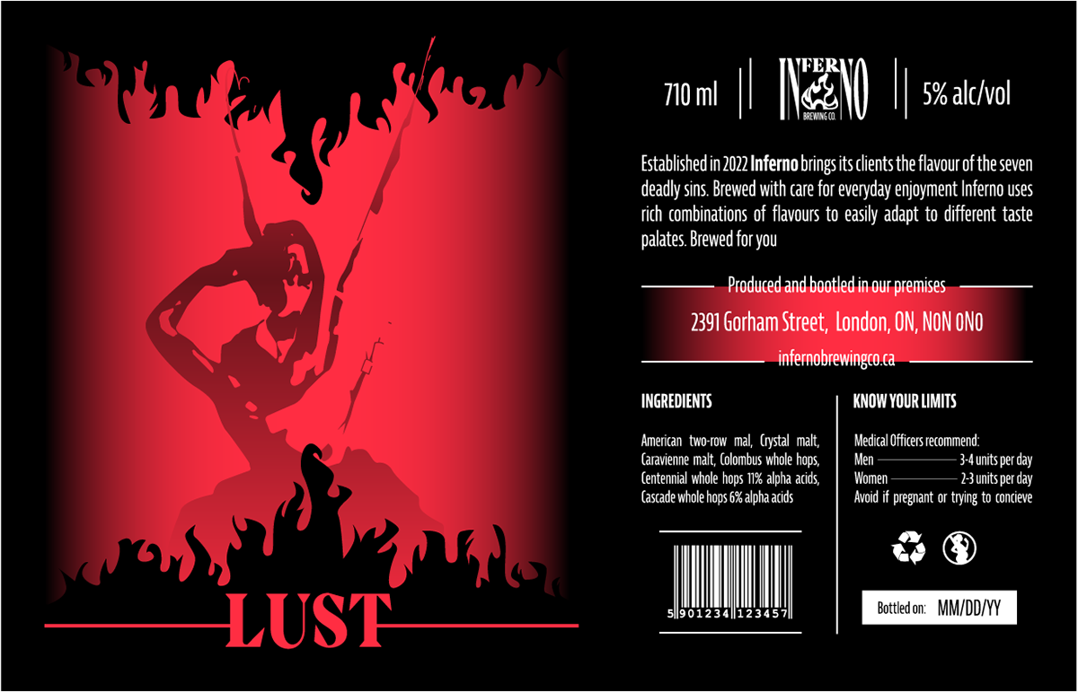 BODY LABEL FLAVOUR "LUST"