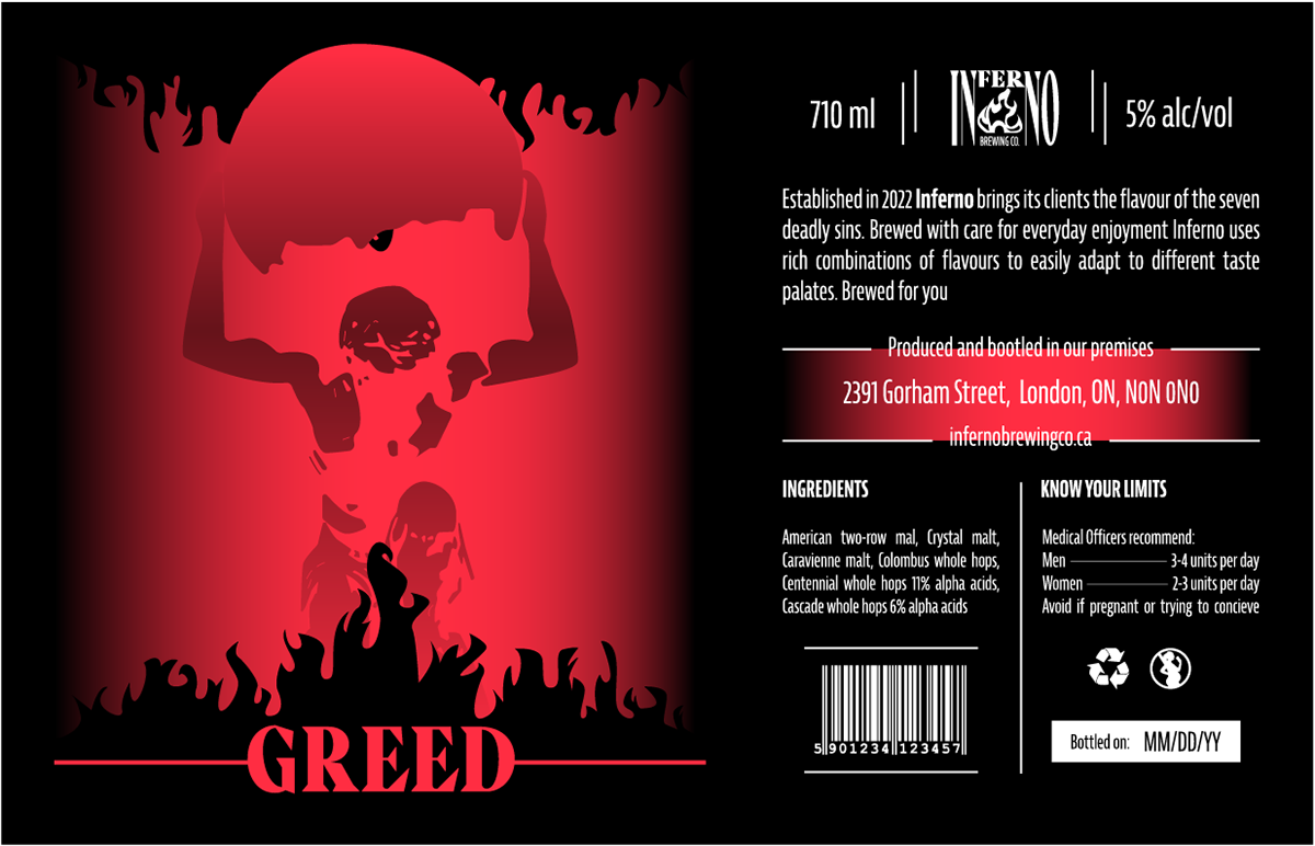 BODY LABEL FLAVOUR "GREED"