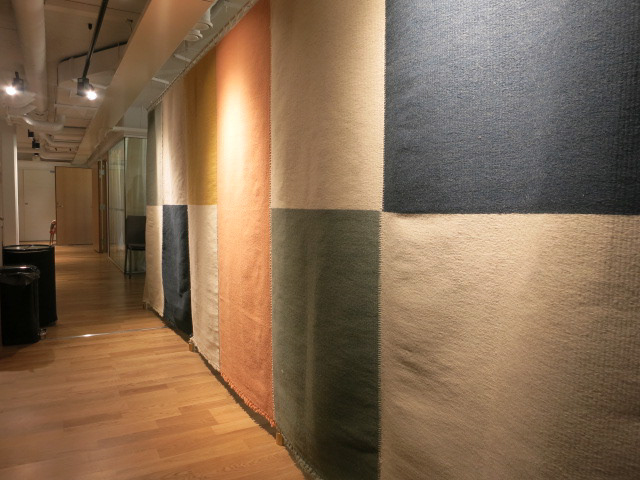 Hanging Wool Screen with Brass Weight