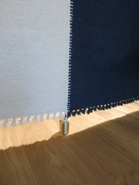 Hanging Wool Screen with Brass Weight