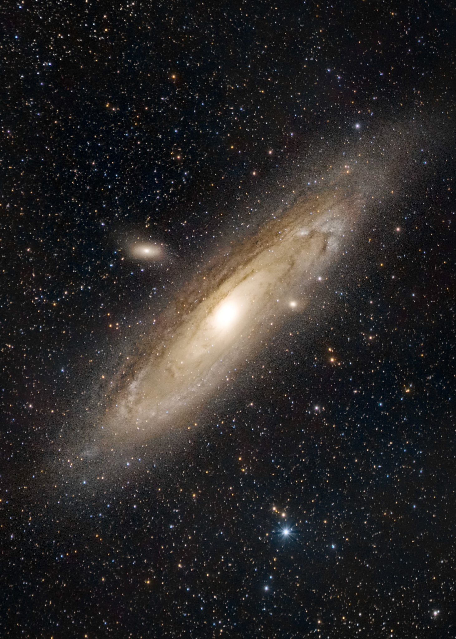 SIMPLE  =                    T / file does conform to FITS standardBITPIX  =                  -32 / number of bits per data pixelNAXIS   =                    3 / number of data axesNAXIS1  =                 6720 / length of data axis 1NAXIS2  =                 4480 / length of data axis 2NAXIS3  =                    3 / length of data axis 3EXTEND  =                    T / FITS dataset may contain extensionsCOMMENT   FITS (Flexible Image Transport System) format is defined in 'AstronomyCOMMENT   and Astrophysics', volume 376, page 359; bibcode: 2001A&amp;A...376..359HBZERO   =                   0. / Offset data range to that of unsigned shortBSCALE  =                   1. / Default scaling factorPROGRAM = 'Siril 1.4.0-rc1'    / Software that created this HDUFILENAME= 'DS3_7525.tif'DATE    = '2025-11-21T08:37:28' / UTC date that FITS file was createdDATE-OBS= '2025-11-20T08:49:43' / YYYY-MM-DDThh:mm:ss observation start, UTROWORDER= 'TOP-DOWN'           / Order of the rows in image arrayEXPTIME = 5.46558974479581E-315 / [s]  Exposure time durationAPERTURE= 5.34643470770547E-315 / Aperture of the instrumentFOCALLEN=              191.488 / [mm]  Focal lengthXBINNING=                    1 / Camera binning modeYBINNING=                    1 / Camera binning modeXPIXSZ  =                 5.34 / [um] Pixel X axis sizeYPIXSZ  =                 5.34 / [um] Pixel Y axis sizeSTACKCNT=                  321 / Stack framesLIVETIME=                   0. / [s] Exposure time after deadtime correctionEXPSTART=     2460999.86784722 / [JD] Exposure start time (standard Julian date)EXPEND  =     2460999.88228009 / [JD] Exposure end time (standard Julian date)OBJCTRA = '00 38 5.837'        / [H M S] Image center Right AscensionOBJCTDEC= '+40 03 30.629'      / [D M S] Image center DeclinationRA      =       9.524320555348 / [deg] Image center Right AscensionDEC     =     40.0585080783971 / [deg] Image center DeclinationCTYPE1  = 'RA---TAN-SIP'       / TAN (gnomi