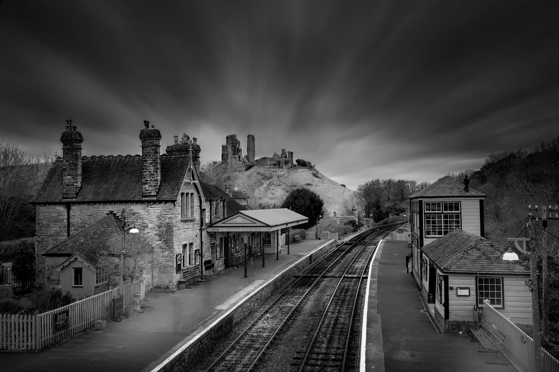 Not the sunset I'd hoped for! This is actually a 4 1/2 minute exposure to get the movement in the clouds, and "ghosts" in the image.